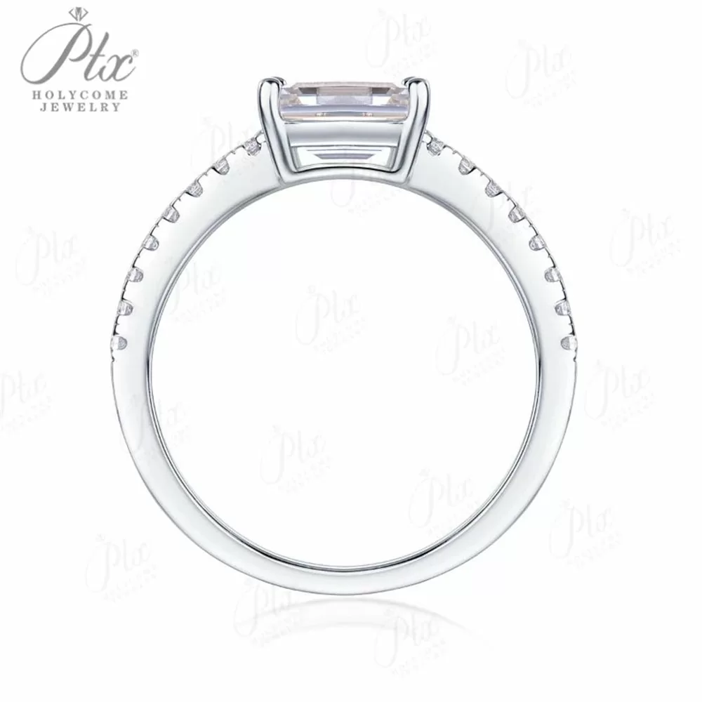 7mm Comfort Fit Men's Moissanite Ring in 925 Sterling Silver HC-M017 detail view 4
