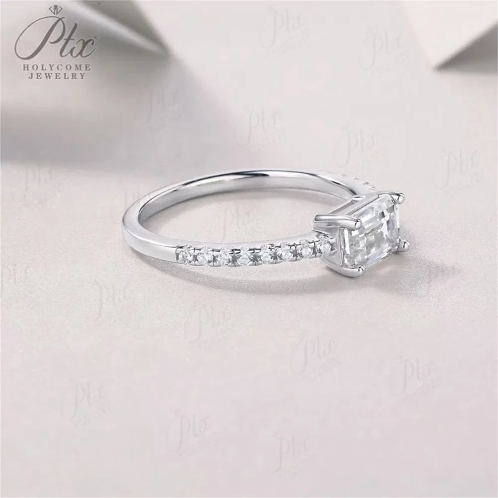 7mm Comfort Fit Men's Moissanite Ring in 925 Sterling Silver HC-M017 detail view 5