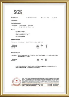 SGS test report